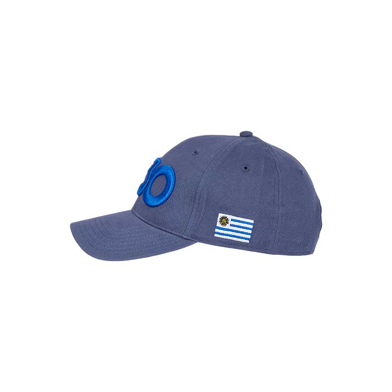 Denim hat with a curved brim and the Uruguayan flag on the left side, honoring Uruguay's victory in the FIFA World Cup in 1930.
