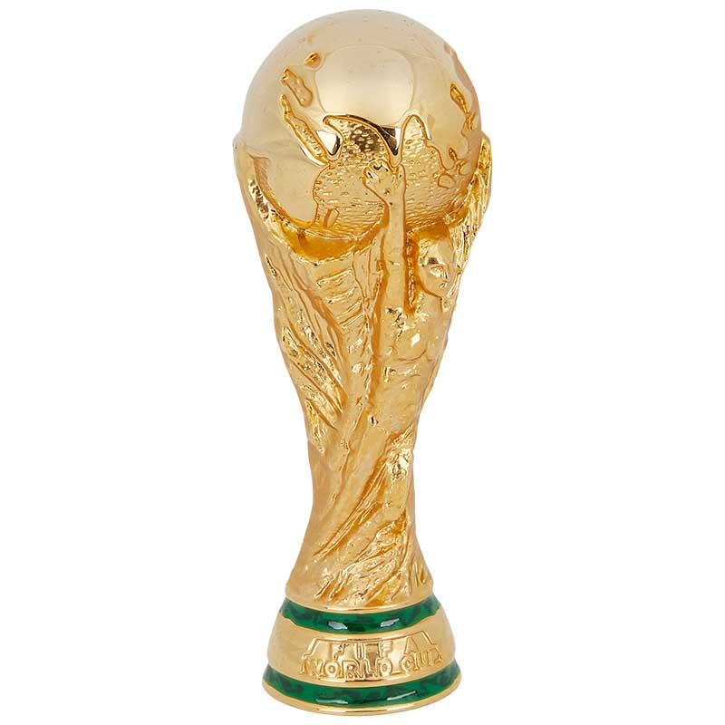 Take one home and add to your trophy shelf with a customizable 100mm gold-plated replica of the FIFA World Cup Trophy.