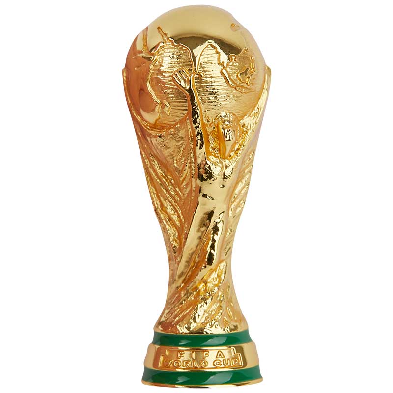 Live out your dream with the gold-plated official replica of the FIFA World Cup Trophy to keep up on your own trophy shelf!