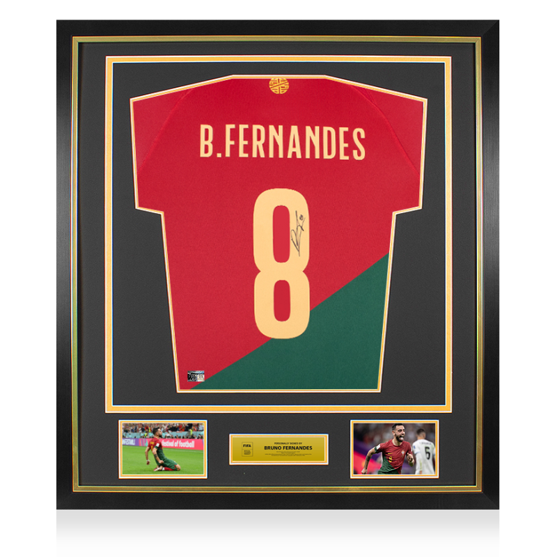 Sammelstücke, signierte Erinnerungsstücke, Bruno Fernandes, Trikot, Fußball